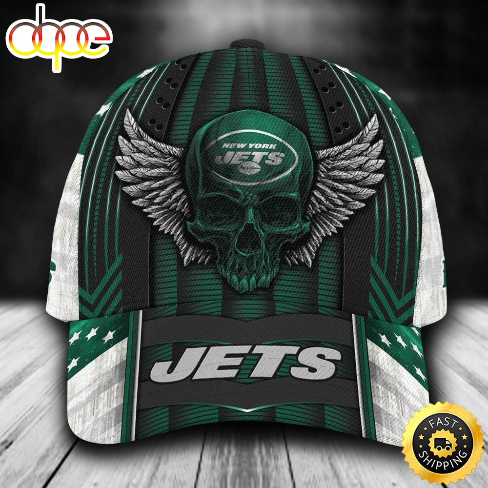 Personalized New York Jets Luxury Skull All Over Print 3D Classic Cap Ak82ln