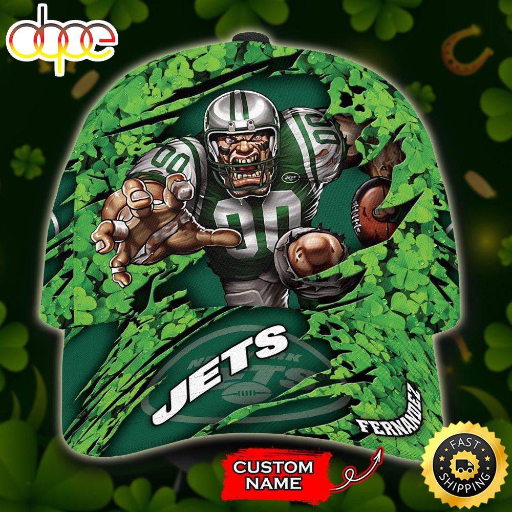 Personalized New York Jets St. Patrick S Day All Over Print 3D Classic Cap K2fy8l