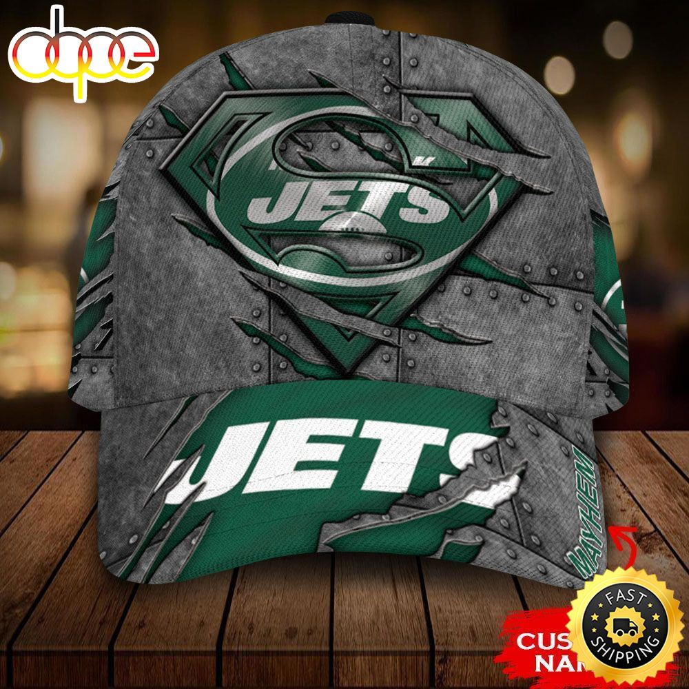 Personalized New York Jets Superman All Over Print 3D Classic Cap Uyvkqx