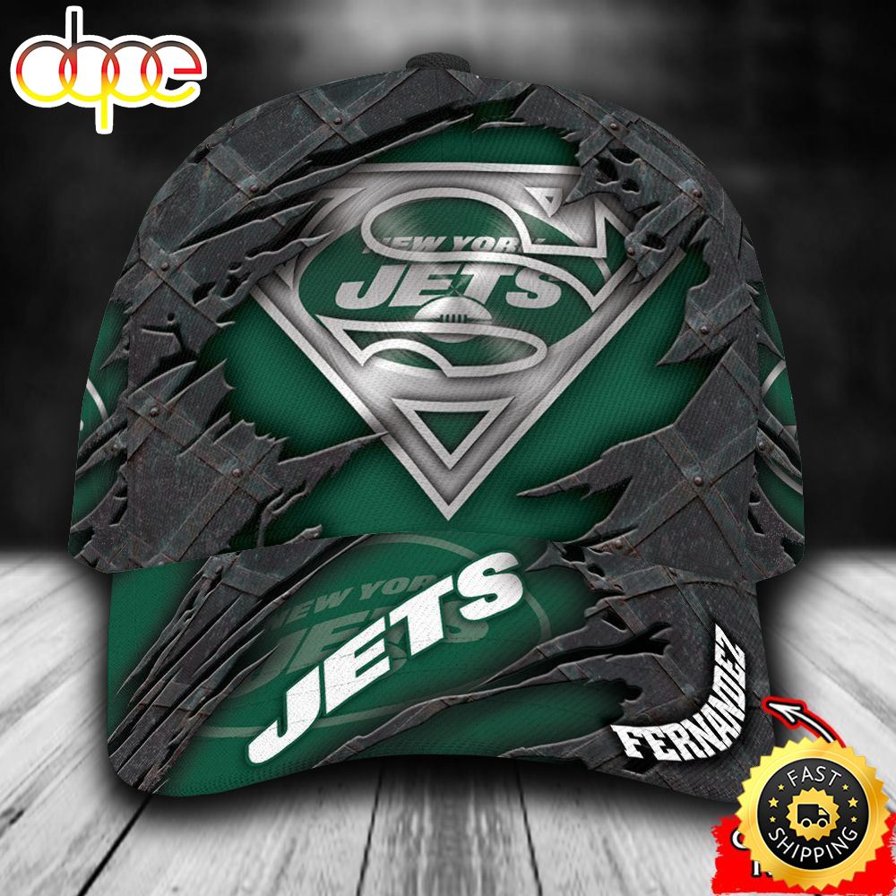 Personalized New York Jets Superman Logo All Over Print 3D Classic Cap Doyphk