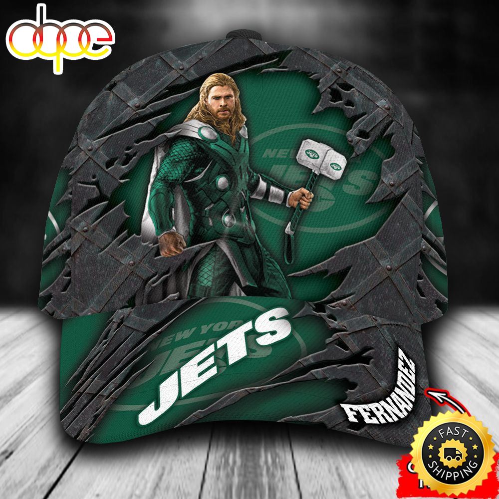 Personalized New York Jets Thor All Over Print 3D Classic Cap Rcjr8o