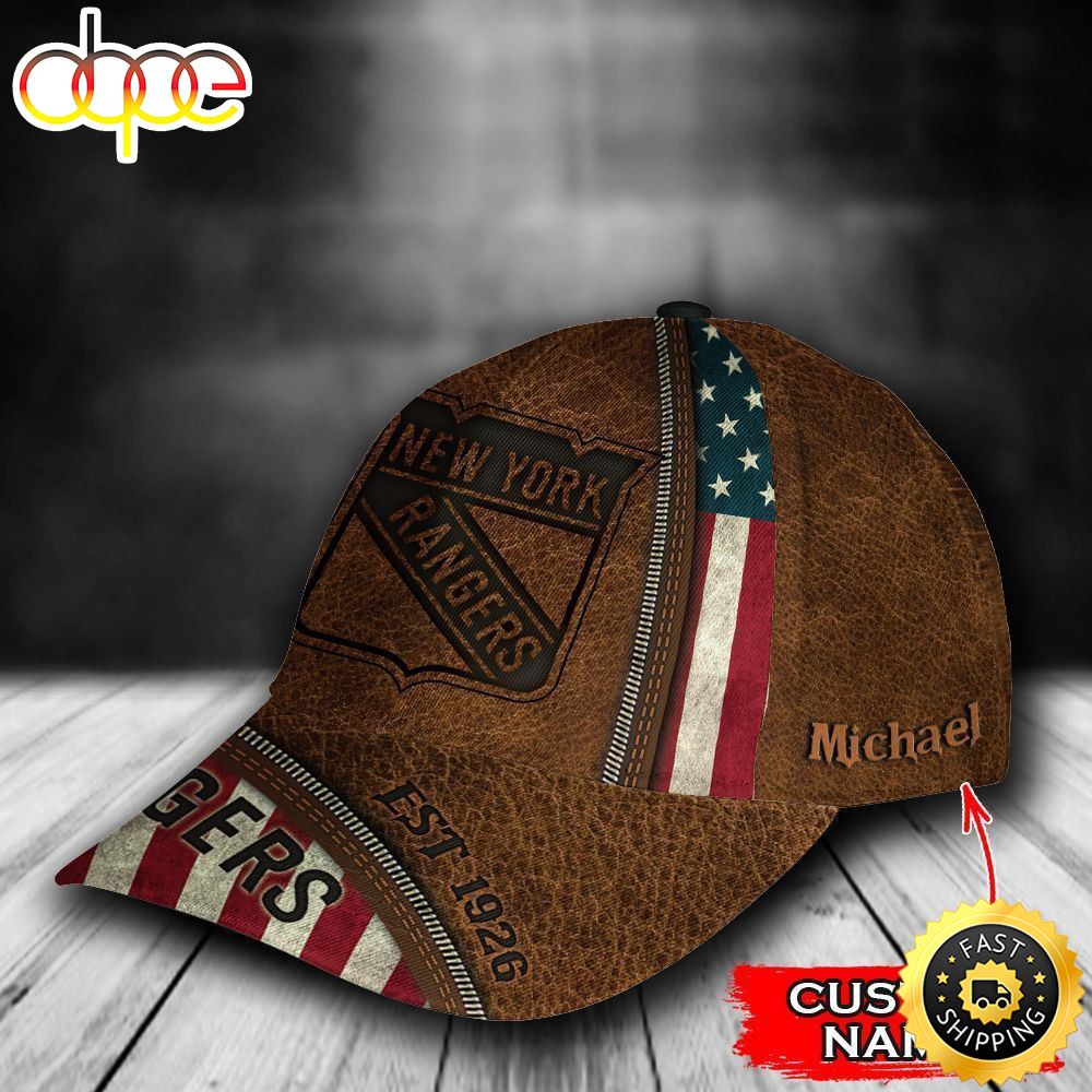 Personalized New York Rangers USA Flag Zip All Over Print 3D Baseball Cap Qk3qqd