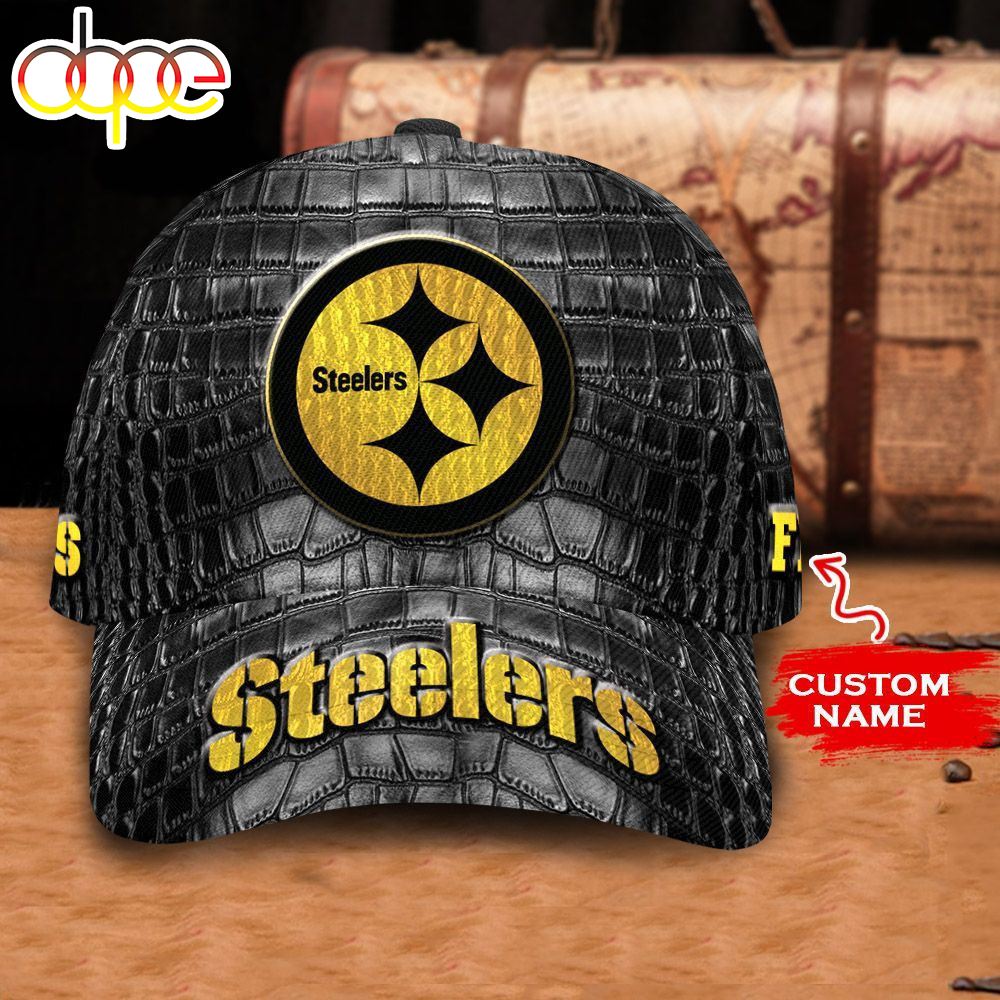 Personalized Pittsburgh Steelers Crocodile Skin Pattern All Over Print 3D Classic Cap K1ynr0