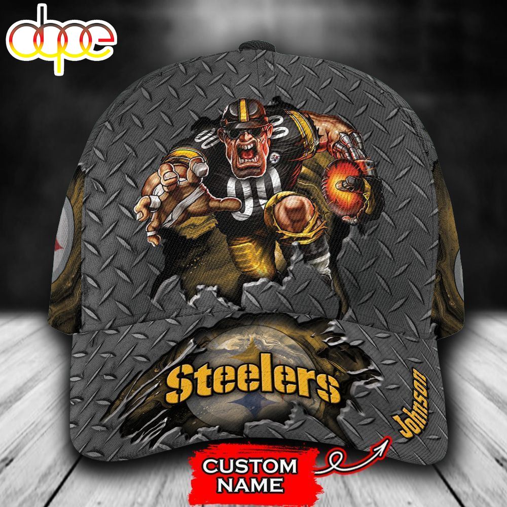Personalized Pittsburgh Steelers Mascot All Over Print 3D Classic Cap U6g3na