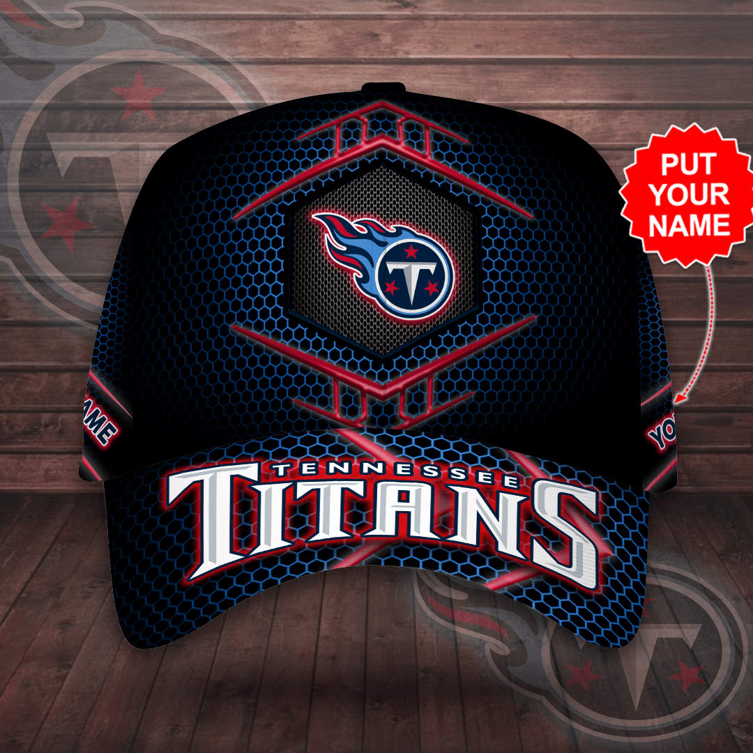 Personalized Tennessee Titans Beehive Hexagon Pattern All Over Print 3D Baseball Cap Tpukjt