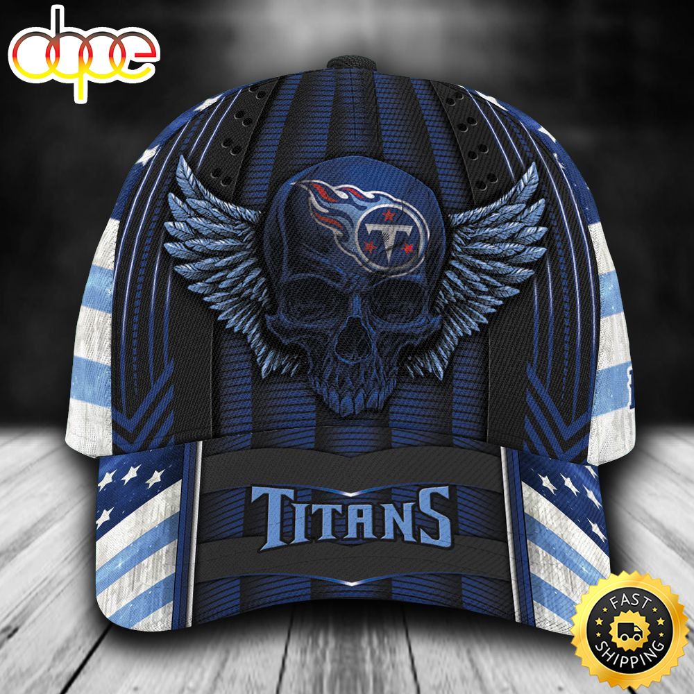 Personalized Tennessee Titans Skull Wings All Over Print 3D Baseball Cap Zbxhgj