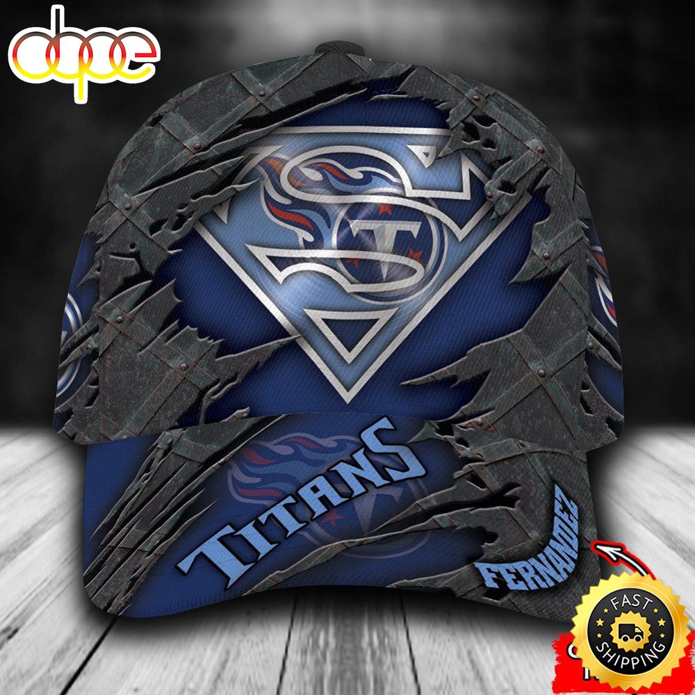 Personalized Tennessee Titans Superman All Over Print 3D Classic Cap Lzrsln