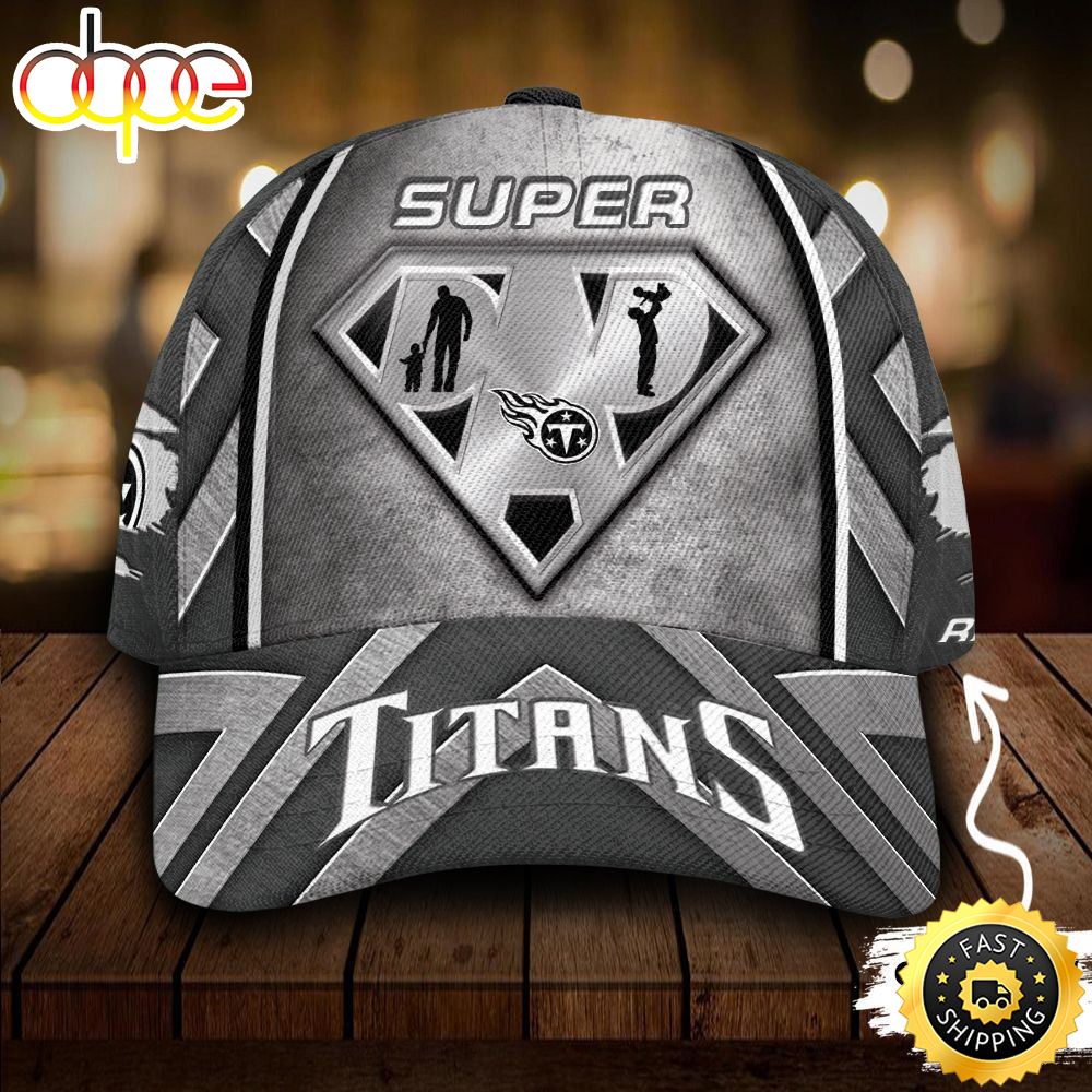 Personalized Tennessee Titans Superman Dad All Over Print 3D Baseball Cap Xw50sz