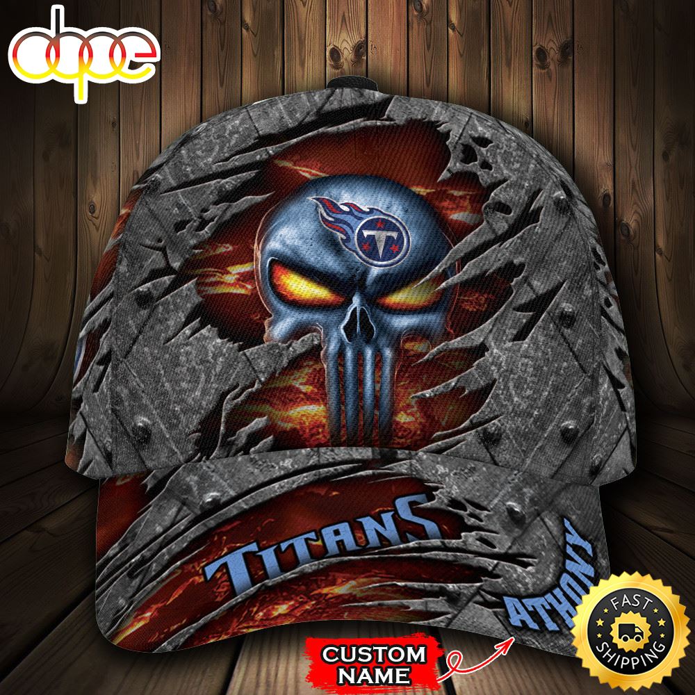 Personalized Tennessee Titans The Punisher Skull All Over Print 3D Classic Cap Bppzs1