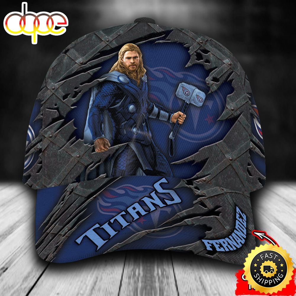 Personalized Tennessee Titans Thor All Over Print 3D Classic Cap W2kbuo