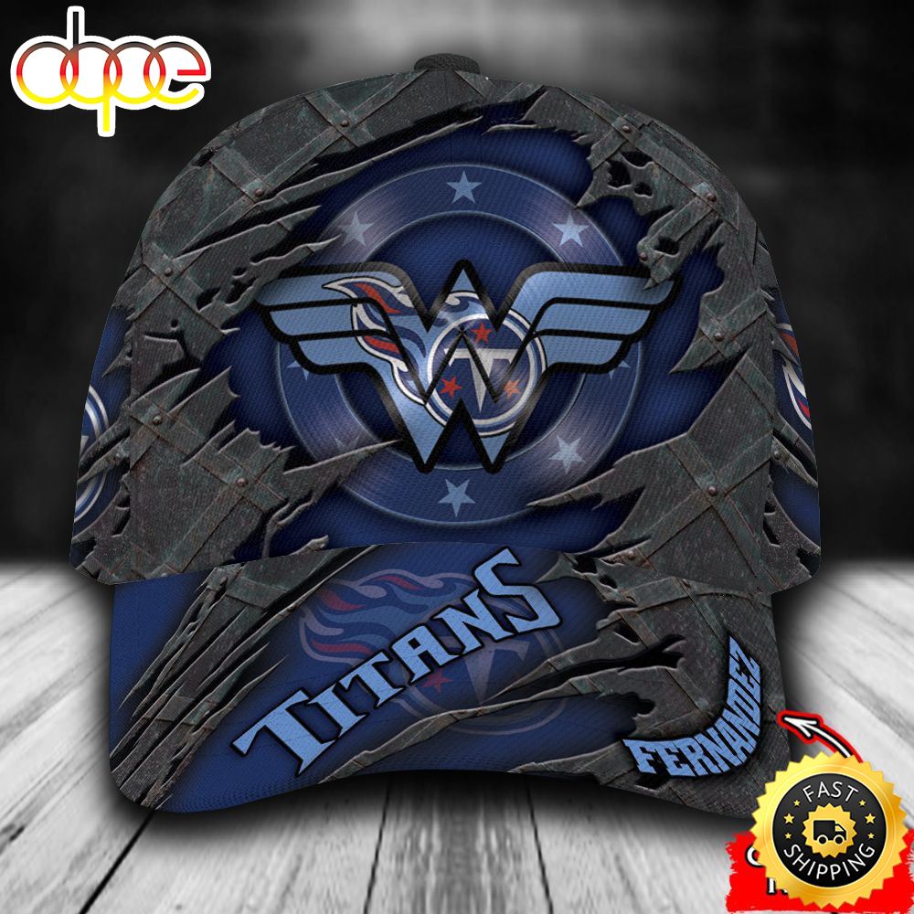 Personalized Tennessee Titans Wonder Woman Logo All Over Print 3D Baseball Cap Nivh5o
