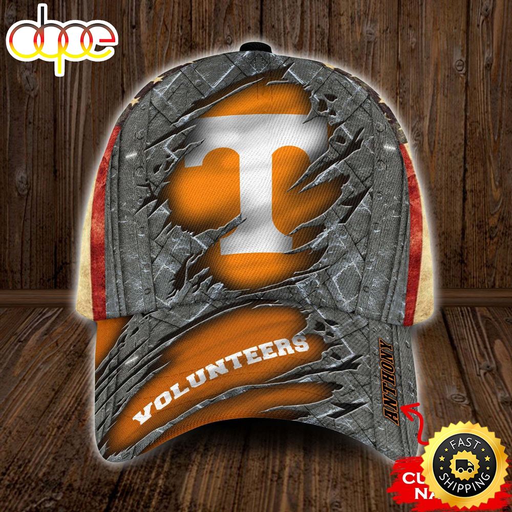 Personalized Tennessee Volunteers USA Flag All Over Print 3D Baseball Cap D3jzqu
