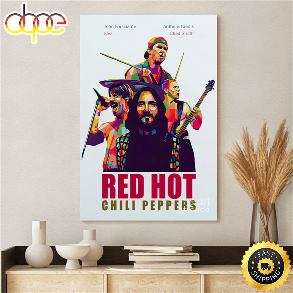 Red Hot Chili Peppers 2023 Tour Poster Canvas J06hsl