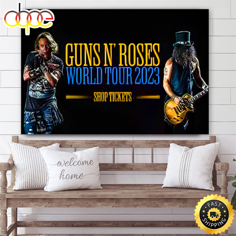 Rock And Roll Legends Guns N Roses Announce 2023 Canvas Poster Rlgxpa