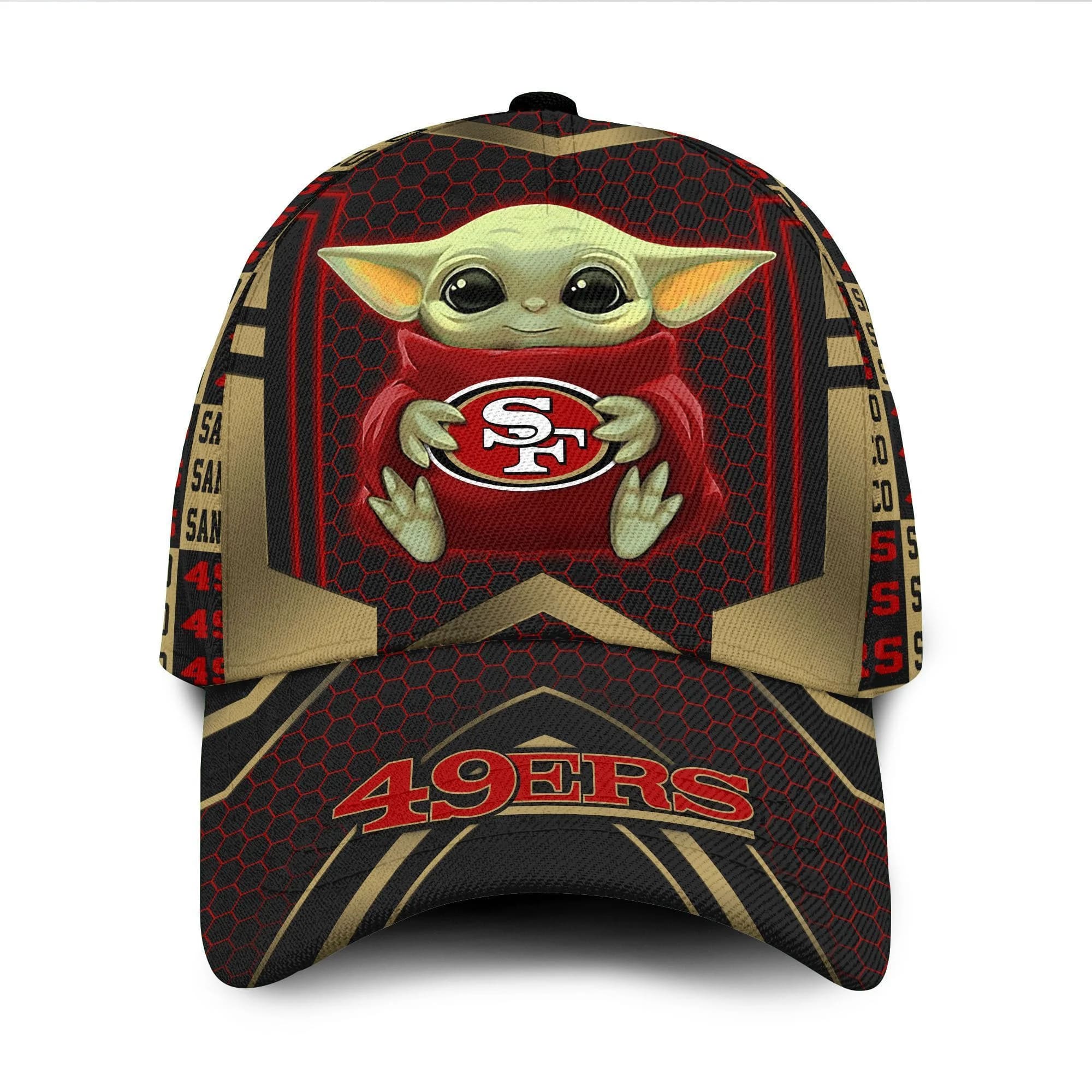 San Francisco 49ers Baby Yoda All Over Print 3D Classic Cap Esy2rm