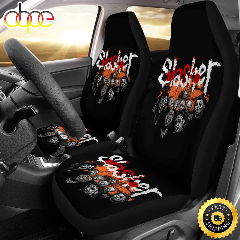 Slashet Horror Movie Car Seat Covers Horror Characters Halloween Car Accesories 