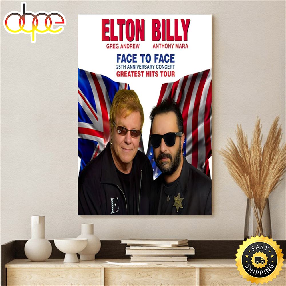The Harbour Agency Presents Elton And Billy Face To Face Poster Canvas