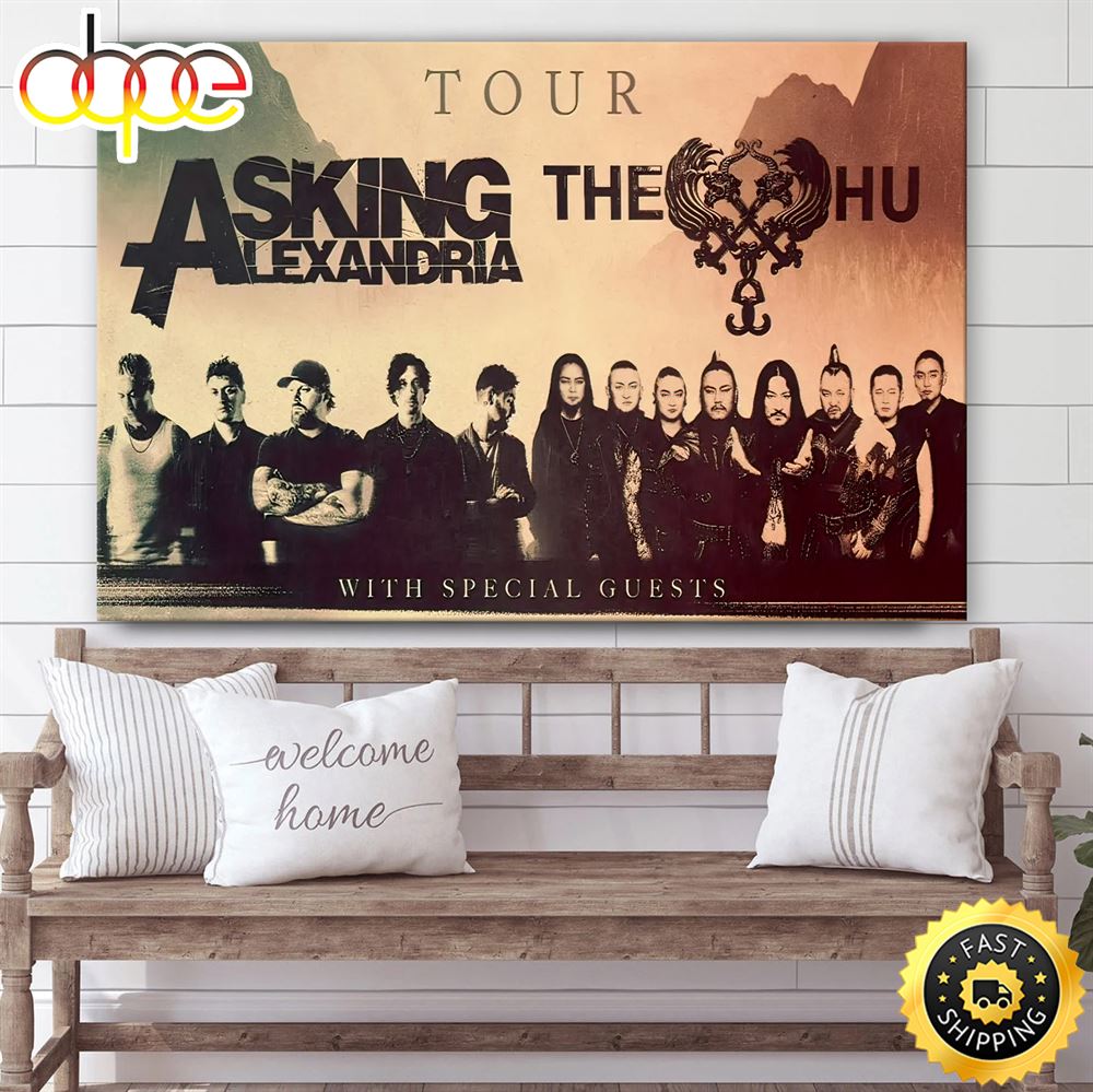 The Hu And Asking Alexandria Announce 2023 Us Tour Poster Canvas Xy7mtc
