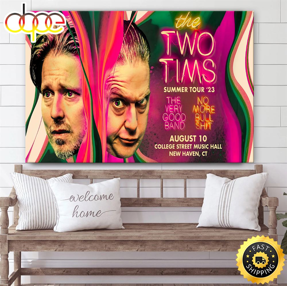 The Two Tims Summer Tour 2023 Poster Canvas Cj8bve