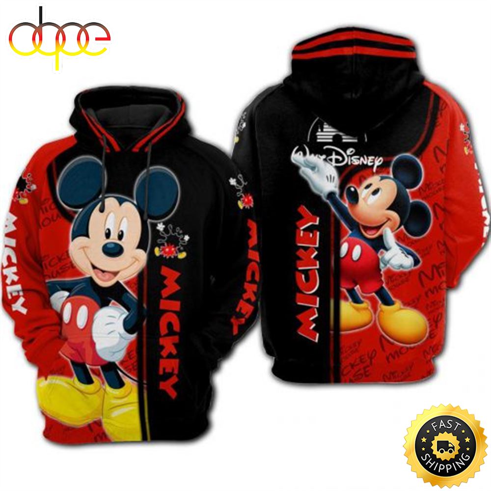 Walt Disney Mickey Mouse 3d Hoodie Cthdnh