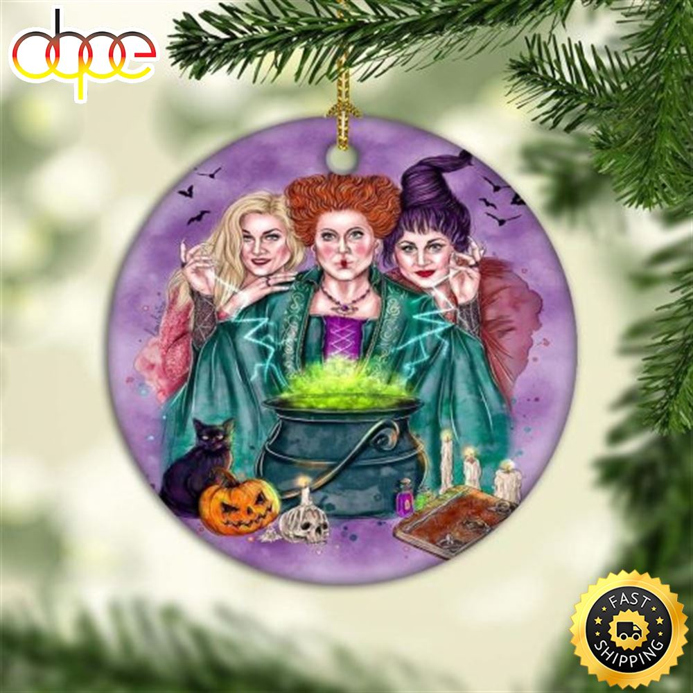 Witches Cute Halloween Sanderson Sisters Ornament Ir0acn