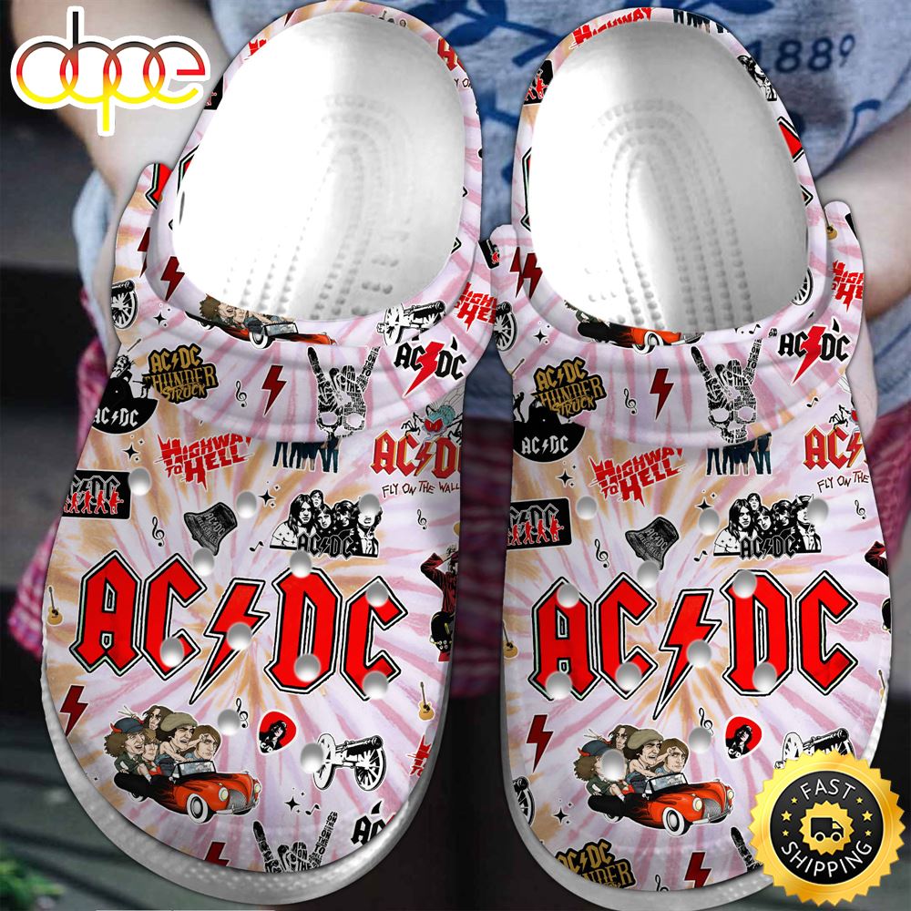ACDC Music Crocs Crocband Clogs Shoes Comfortable For Men Women And Kids Xpzgoy