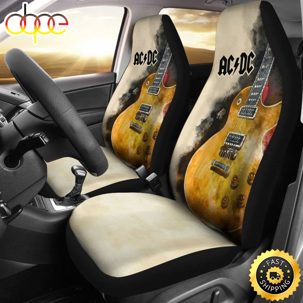 Acdc Car Seat Covers Guitar Rock Band Fan Xojjqo