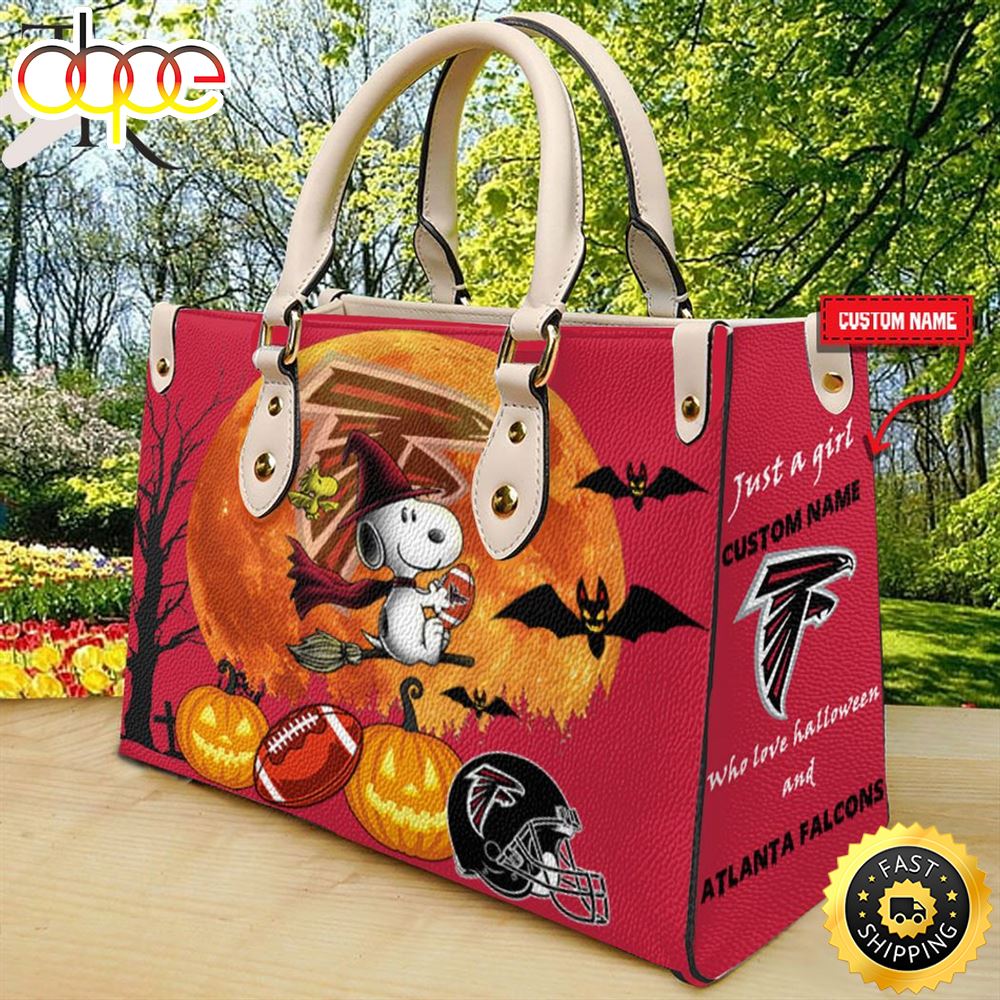 Atlanta Falcons NFL Snoopy Halloween Women Leather Hand Bag 1 Chhfoj