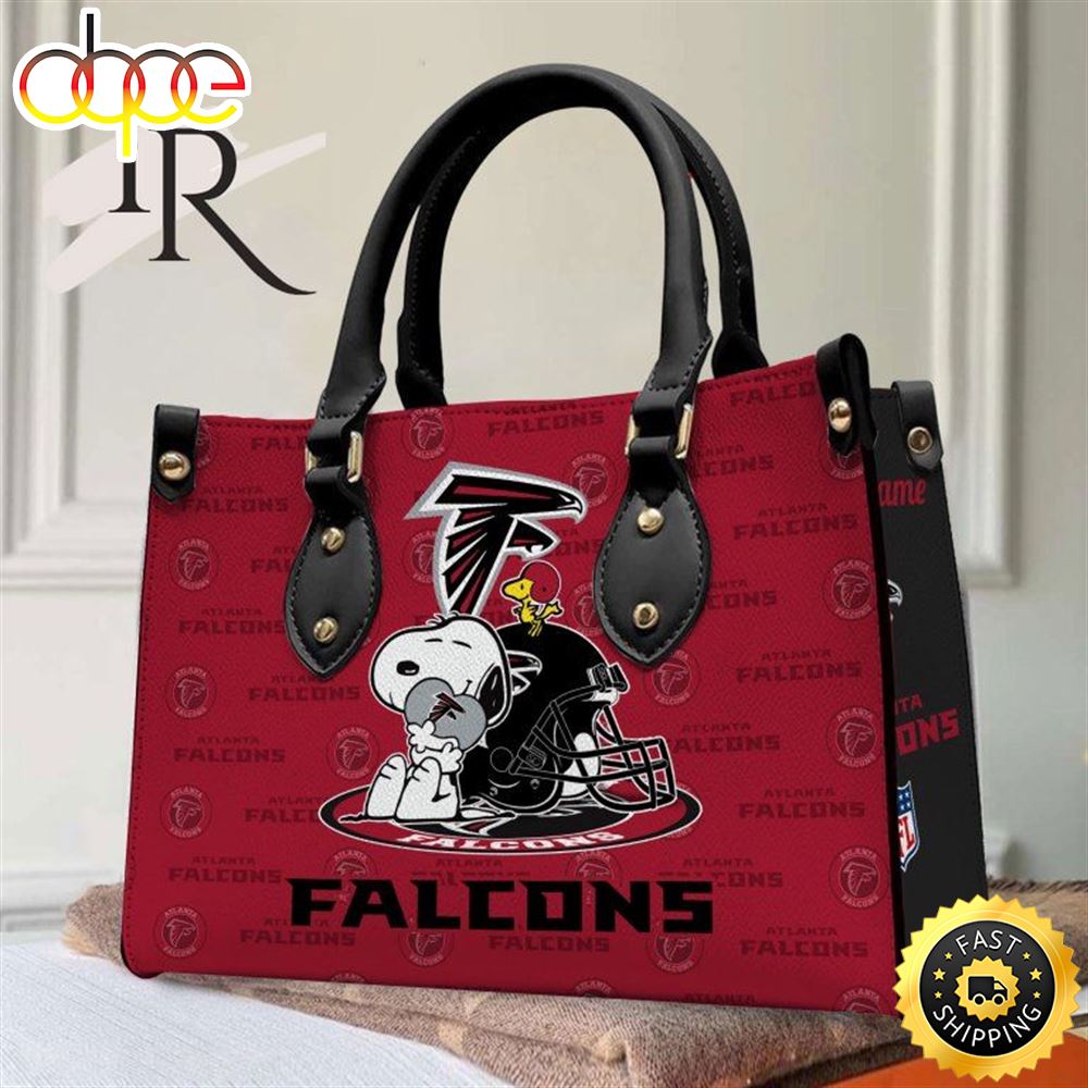 Atlanta Falcons NFL Snoopy Women Premium Leather Hand Bag 1 Ctowur