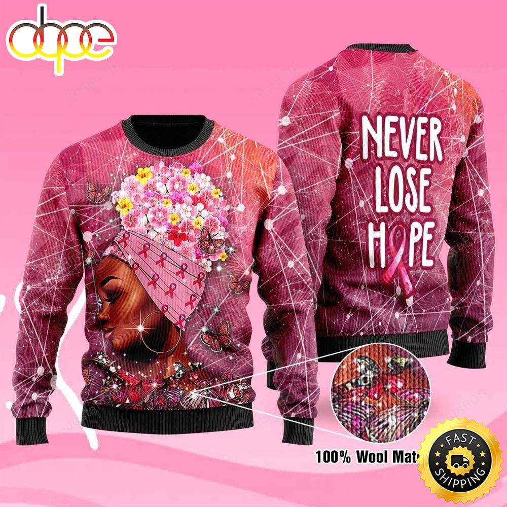 Breast Cancer Awareness Gifts Christmas Ugly Sweater Pf8yxq