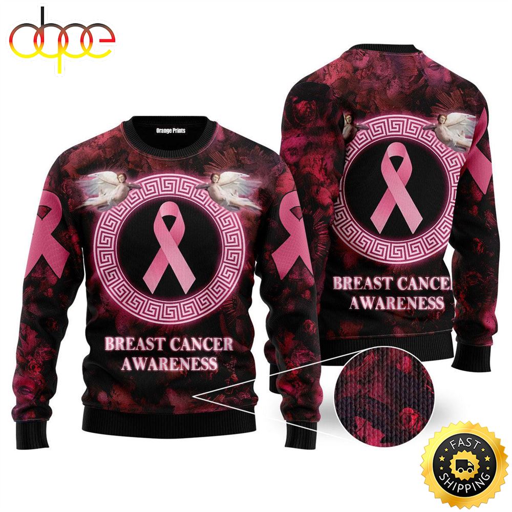 Breast Cancer Awareness Ugly Christmas Sweaters Pauzuc