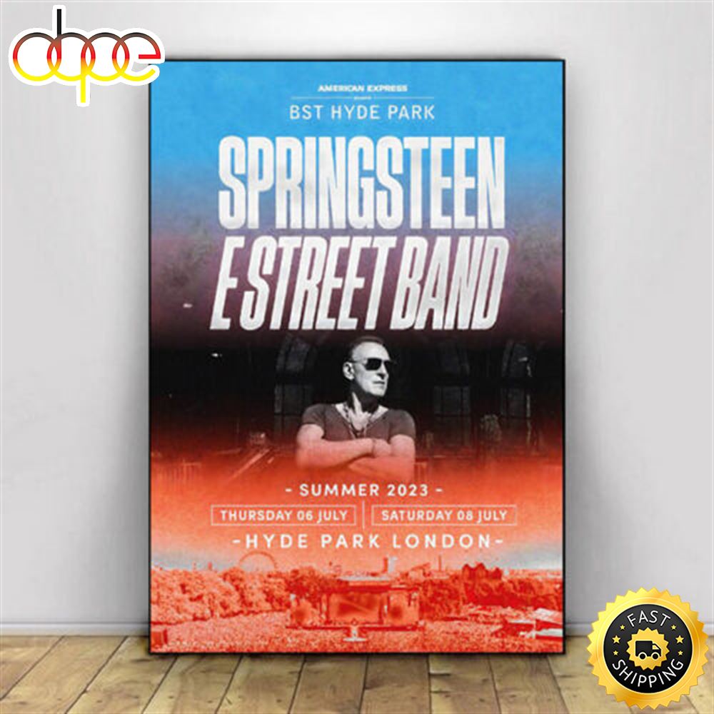 Bruce Springsteen E Street Band 9 August Event Chicago 2023 Poster Canvas Vtbid8