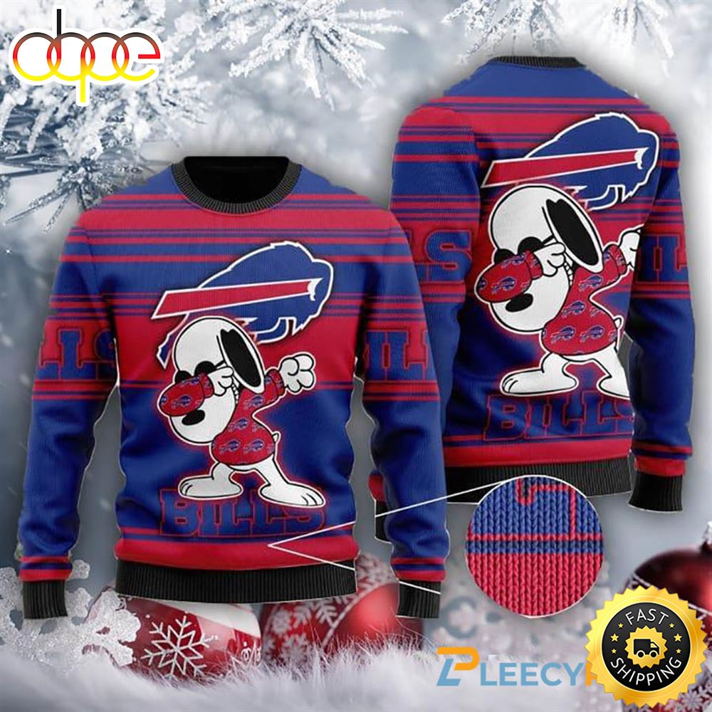 Buffalo Bills Snoopy Dabbing Ugly Sweater 1 Jlzhmn