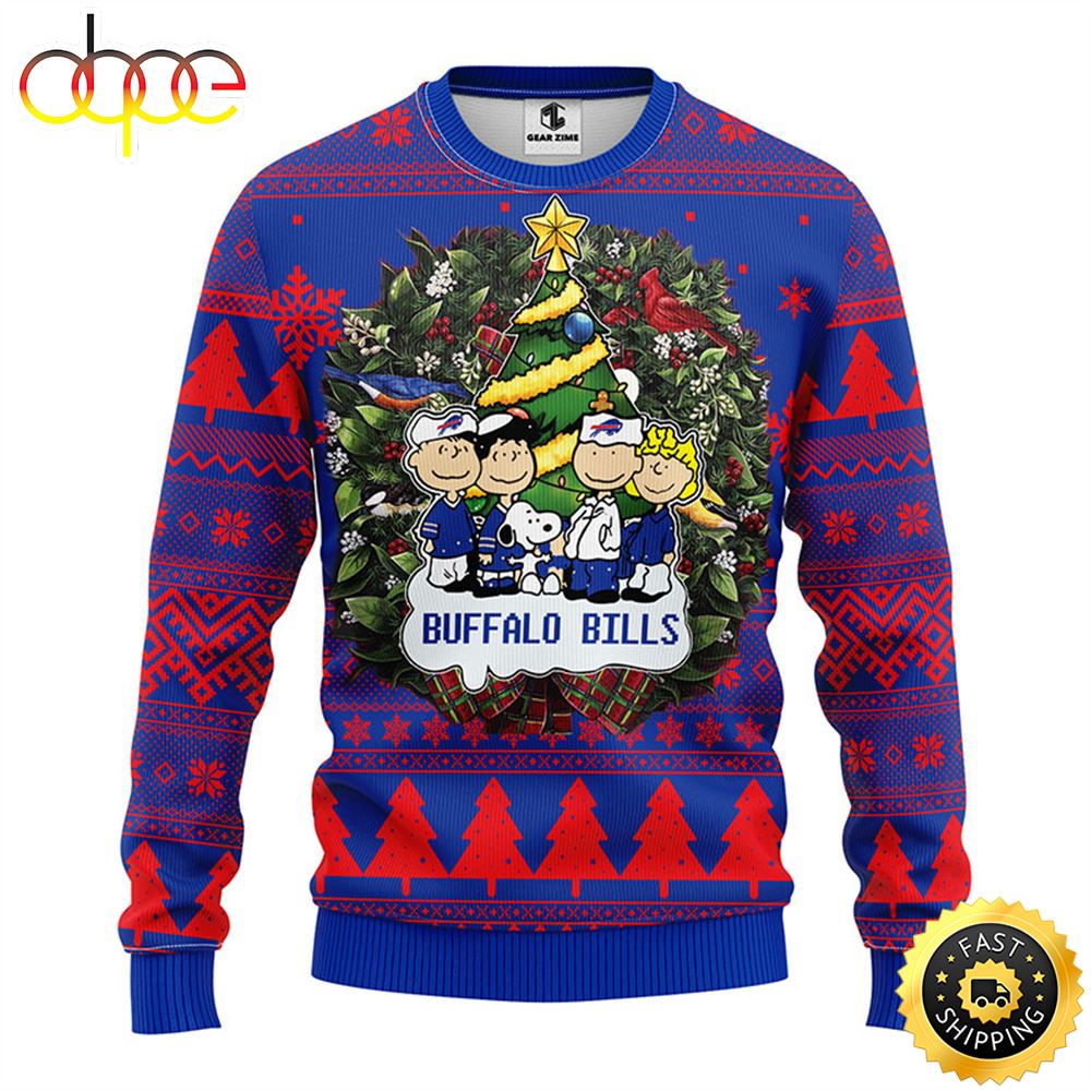 Buffalo Bills Snoopy Dog Christmas Ugly Sweater 1 Llam0d