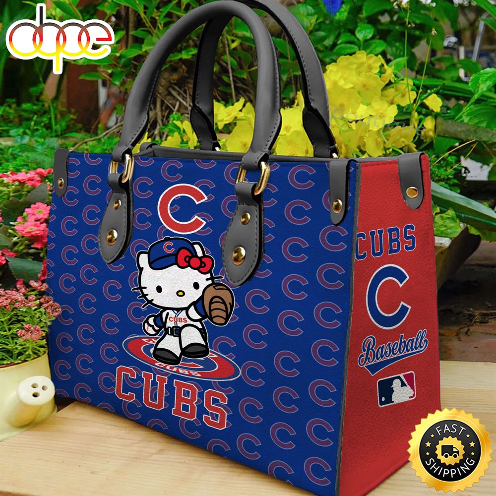 Chicago Cubs Kitty Women Leather Hand Bag 1 Zr6ex5