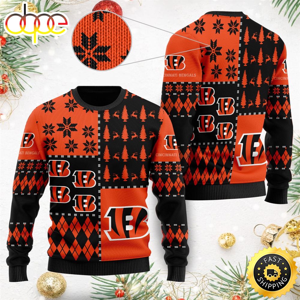 Cincinnati Bengals NFL Christmas Ugly Sweater Ngq9fw