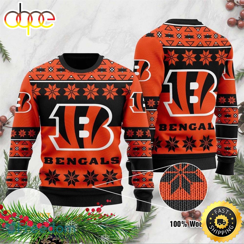 Cincinnati Bengals NFL Holiday Party Bengals Ideas Ugly Christmas Sweater U9mdli