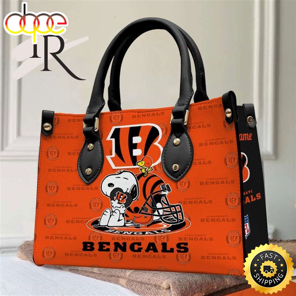 Cincinnati Bengals NFL Snoopy Women Premium Leather Hand Bag 1 Krcad0