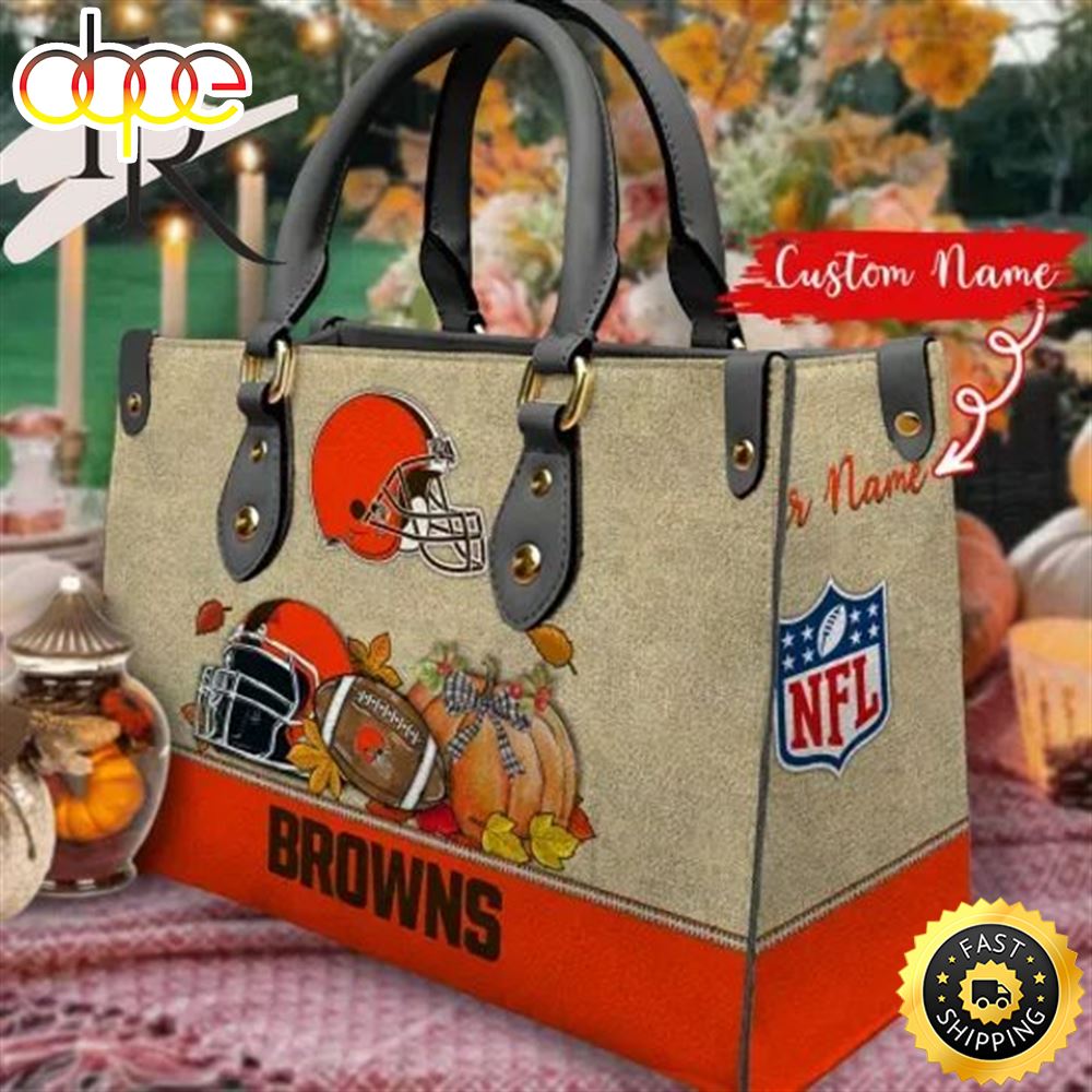 Cleveland Browns Autumn Women Leather Hand Bag Pwhvkh