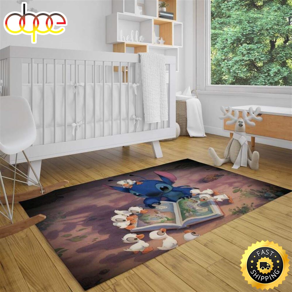Disney Cartoon Movie Lilo And Stitch Decorative Floor Rug Uk3mrh