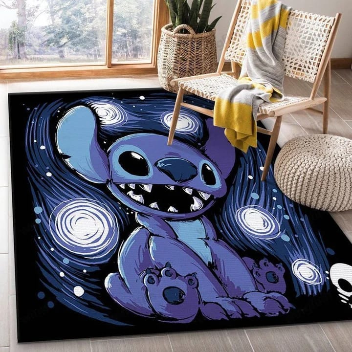 Disney Cartoon Movie Starry Stitch Area Rug Living Room And Bed Room Rug Ikqso2
