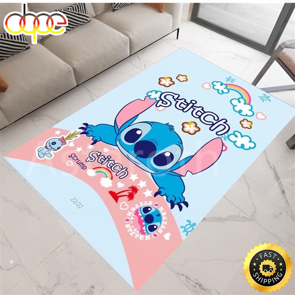 Disney Lilo Stitch Carpets For Living Room Child Play Mats Area Rug Erjjnw
