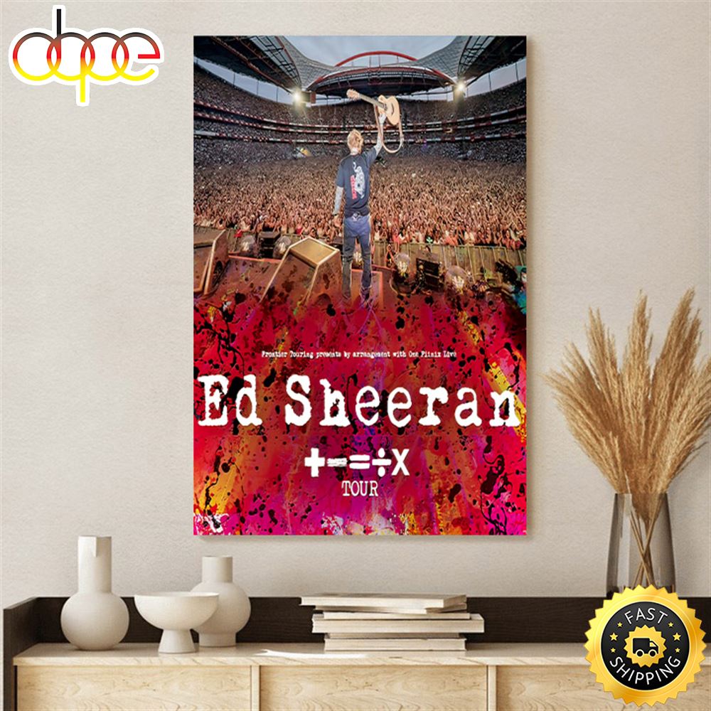 Ed Sheeran Live Concert X Tour Suncorp Stadium Brisbane 2023 Poster Canvas L6pwpg