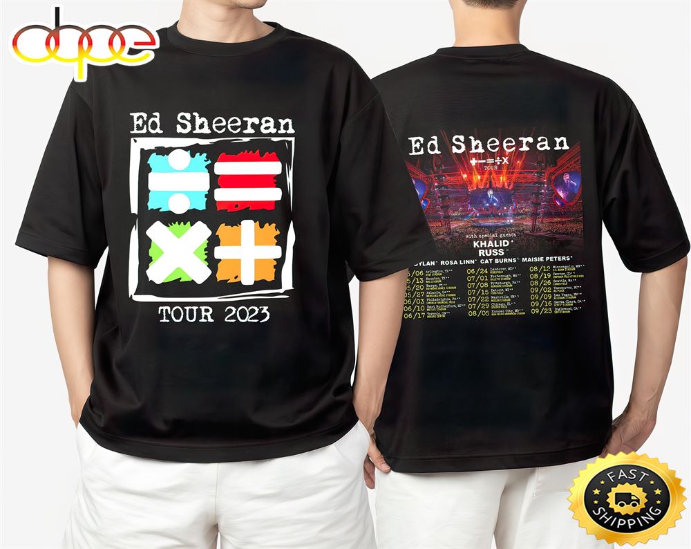 Ed Sheeran Mathematics Tour Australia Us 2023 Unisex T Shirt Zevub3