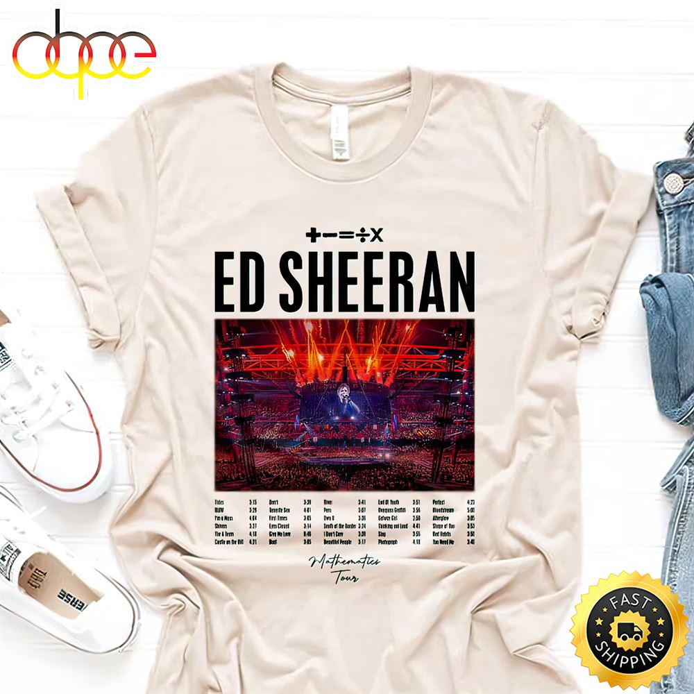 Ed Sheeran The Mathematics Tour 2023 Unisex T Shirt Hwcvr6