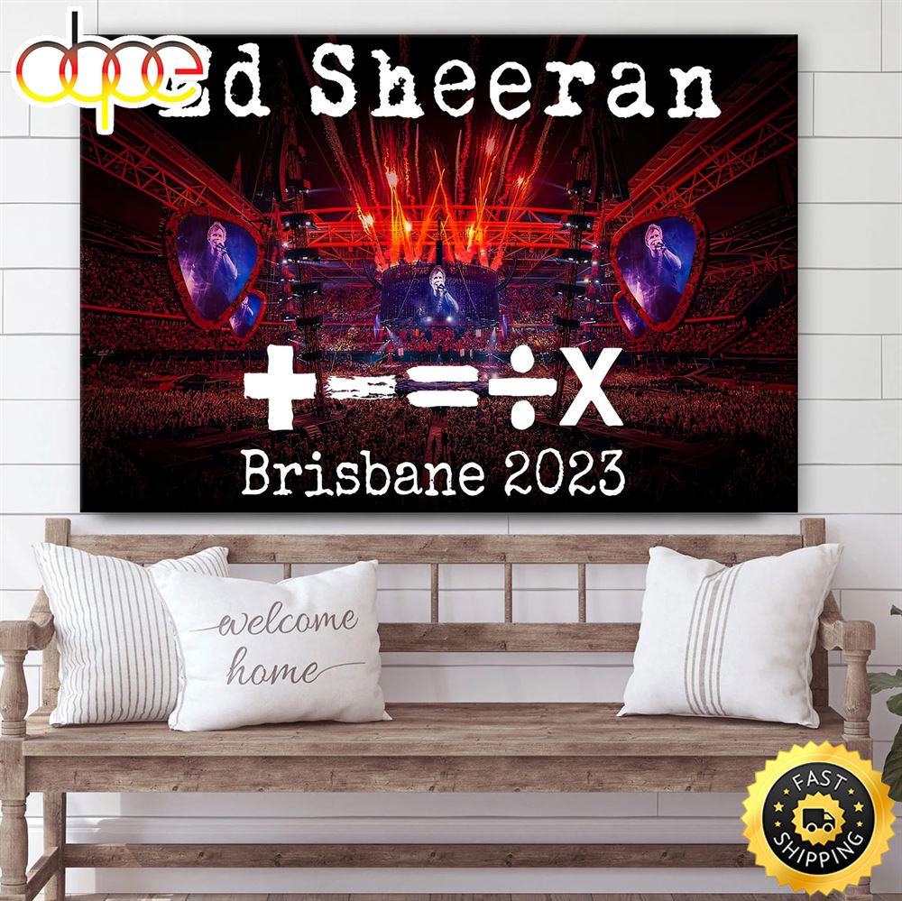 Ed Sheeran S Tour A Musical Journey Around The World Poster Canvas M3nxc4
