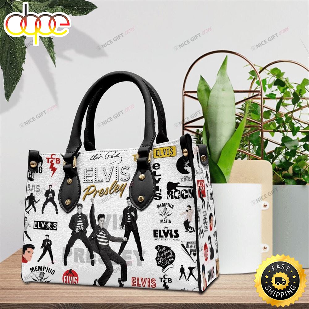 Elvis Presley Rock Music Women 3D Leather Handbag 1 Mvumvl