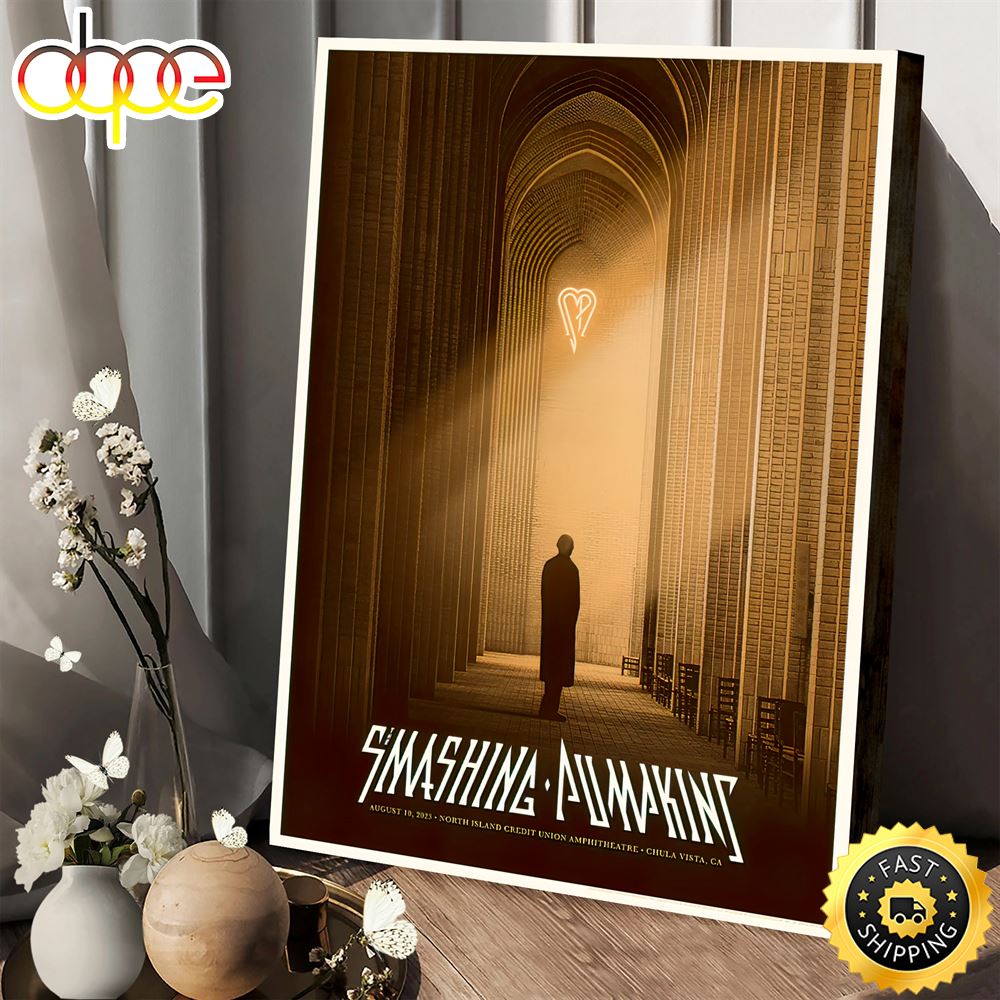 Gas The Smashing Pumpkins August 10 2023 Chula Vista Ca Tour Canvas Poster X7opxh