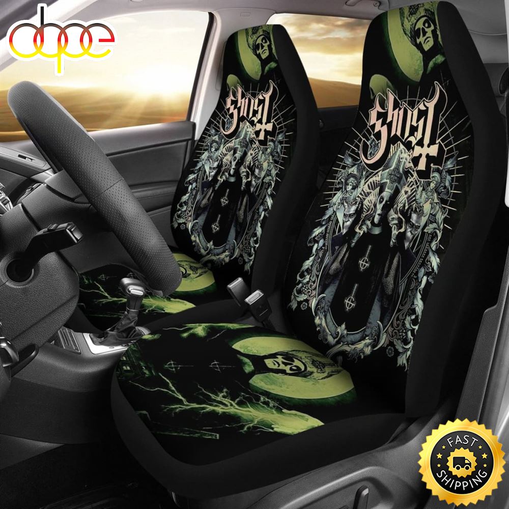 Ghost Car Seat Covers Metal Rock Band Fan Hi2szl