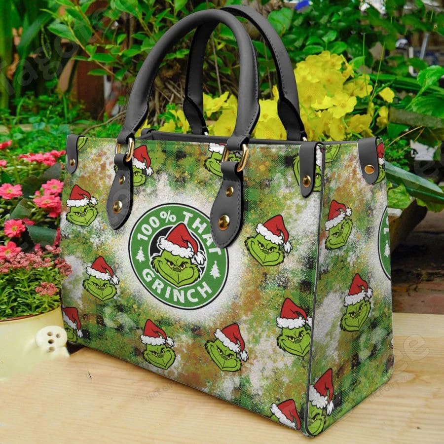 Grinch Face Christmas Leather Bag Grinch Bags And Purses Grinch Yw2qhv